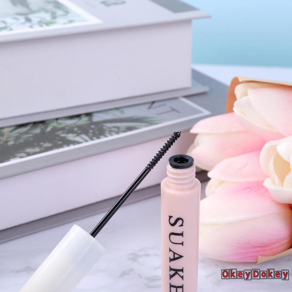 [Hàng mới về] Mascara làm dài và dày mi tự nhiên màu đen/nâu chống thấm nước lên màu đậm