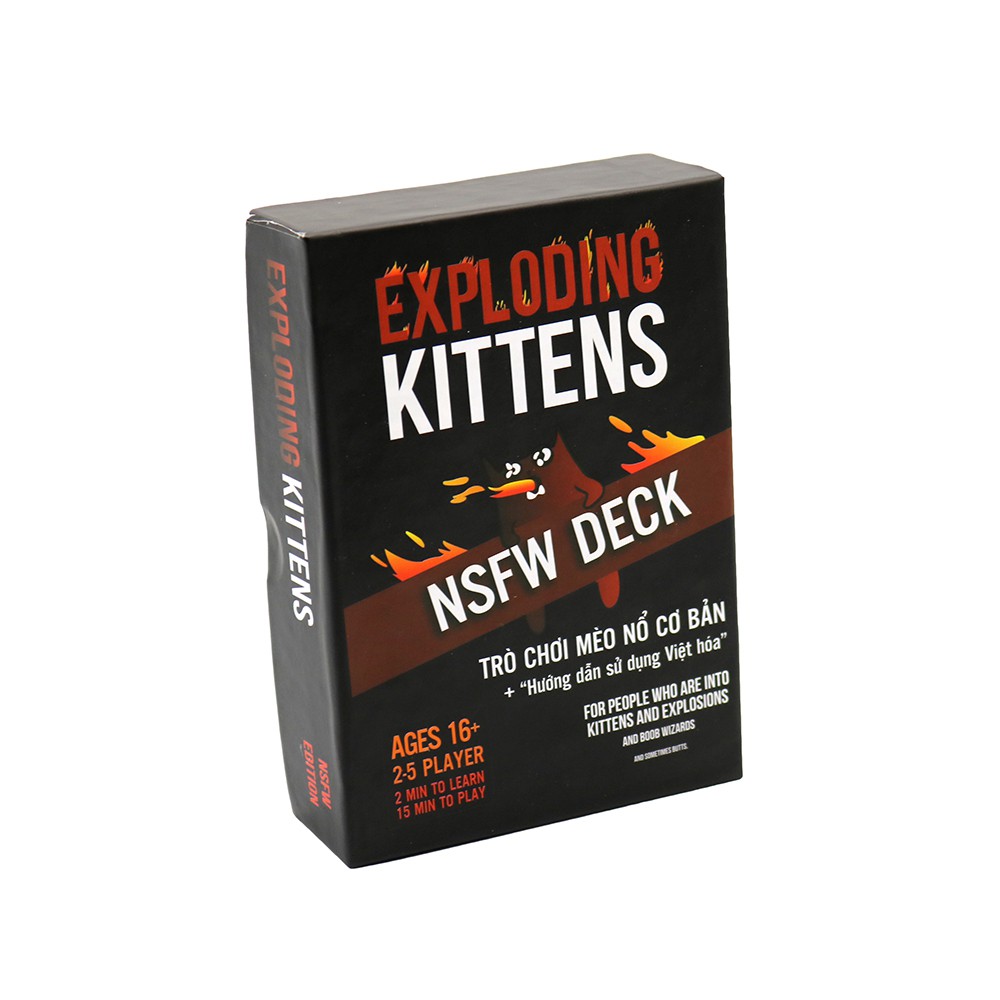 Combo Bài Mèo nổ Exploding Kittens (18+) Và 4 Bản Mở Rộng 119 Lá Bài Cho 10 Người Chơi