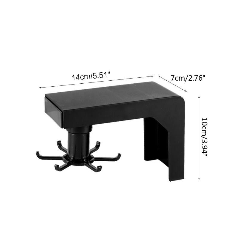 Giá Treo Dụng Cụ Nhà Bếp 6 Móc Xoay Điều Chỉnh Được Tiện Lợi