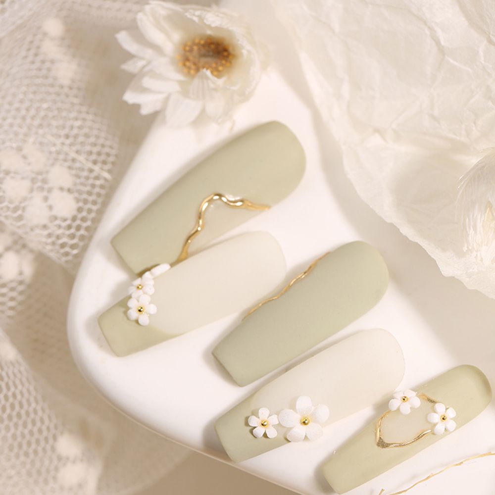 [Hàng mới về] Túi phụ kiện hoa 3D nhiều màu sắc tùy chọn trang trí móng tay nghệ thuật thời trang