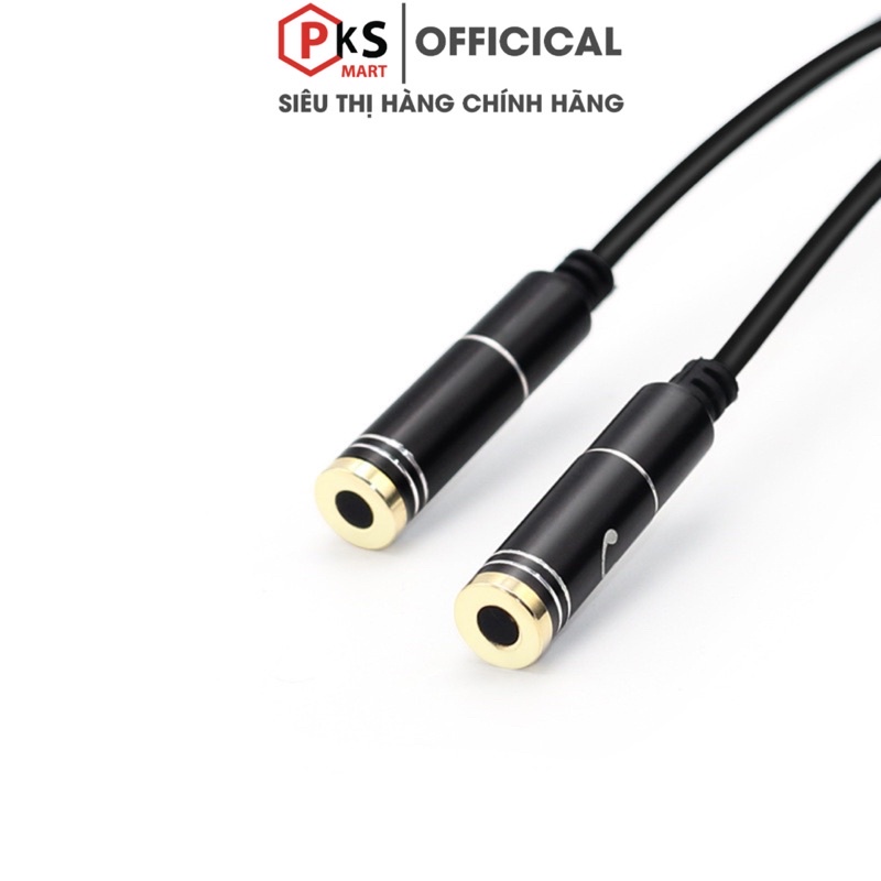 Dây chuyển đổi 3.5mm đực sang hai đầu 3.5mm cái (1 đầu hỗ trợ Mic, 1 đầu hỗ trợ tai nghe) UGREEN AV141