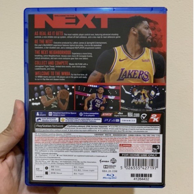 Nba Giỏ 2k20 Ps4 Region 3 Reg3 Playstation Ps 4 2020 Basket 20 2k Nba2K20 Bd Nba20 2k21