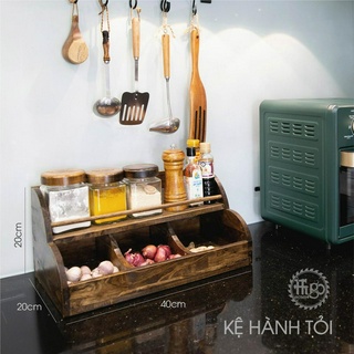 Khay để hành tỏi và lọ gia vị
