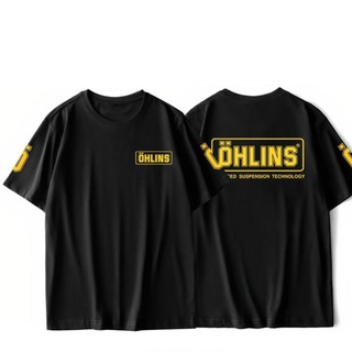 Gia tot Áo thun unisex racing biker Ohlins nam nữ tay ngắn có big size