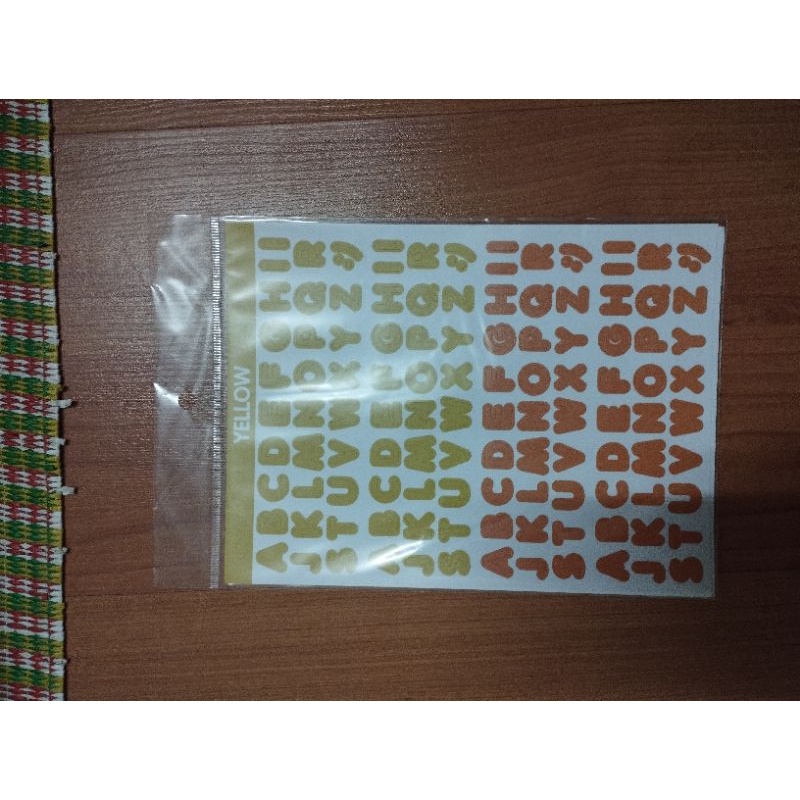Sticker chữ cái alphabet dùng trang trí sổ, top loader, quà tặng ,freebies