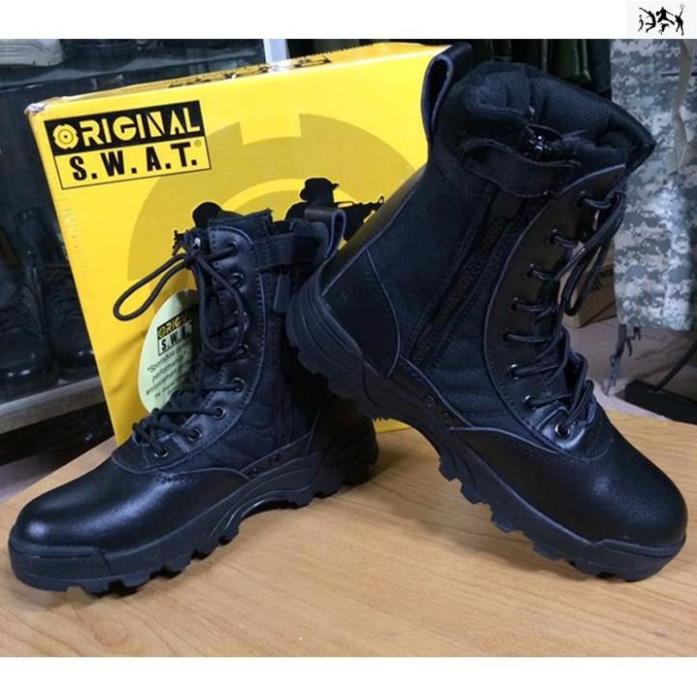 Giày Boot LÍNH MỸ SWAT Cao Cổ Phong Cách Quân Đội Có Sẵn ⚡ CHẤT sịn : * * ⁵ Chất