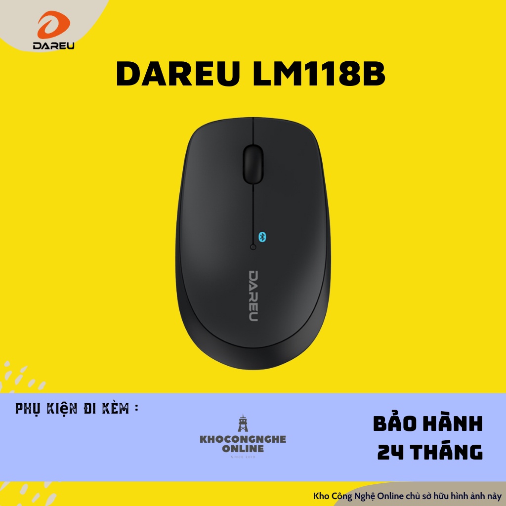 Chuột không dây DAREU LM118B (Dual Mode: Bluetooth + 2.4G)