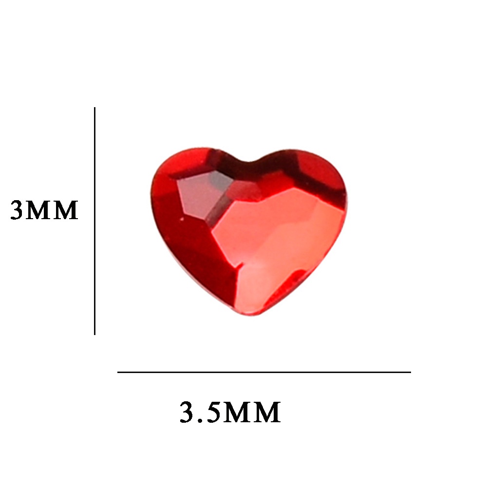 [Hàng mới về] Bộ 10 Đá giả kim cương dán trang trí móng tay thủ công hình trái tim 3D hiệu ứng cực quang lấp lánh cho nữ