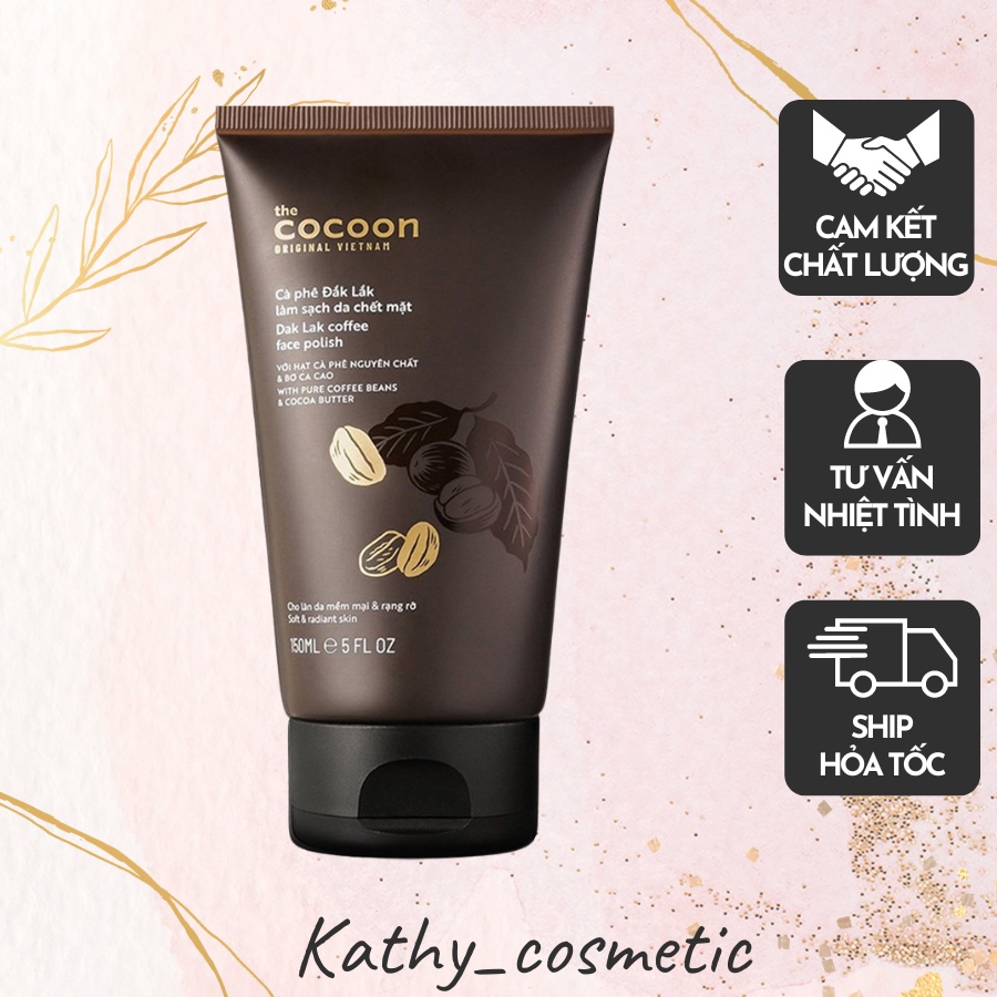 Tẩy da chết mặt cà phê Đắk Lắk Cocoon cho làn da mềm mại & rạng rỡ 150ml