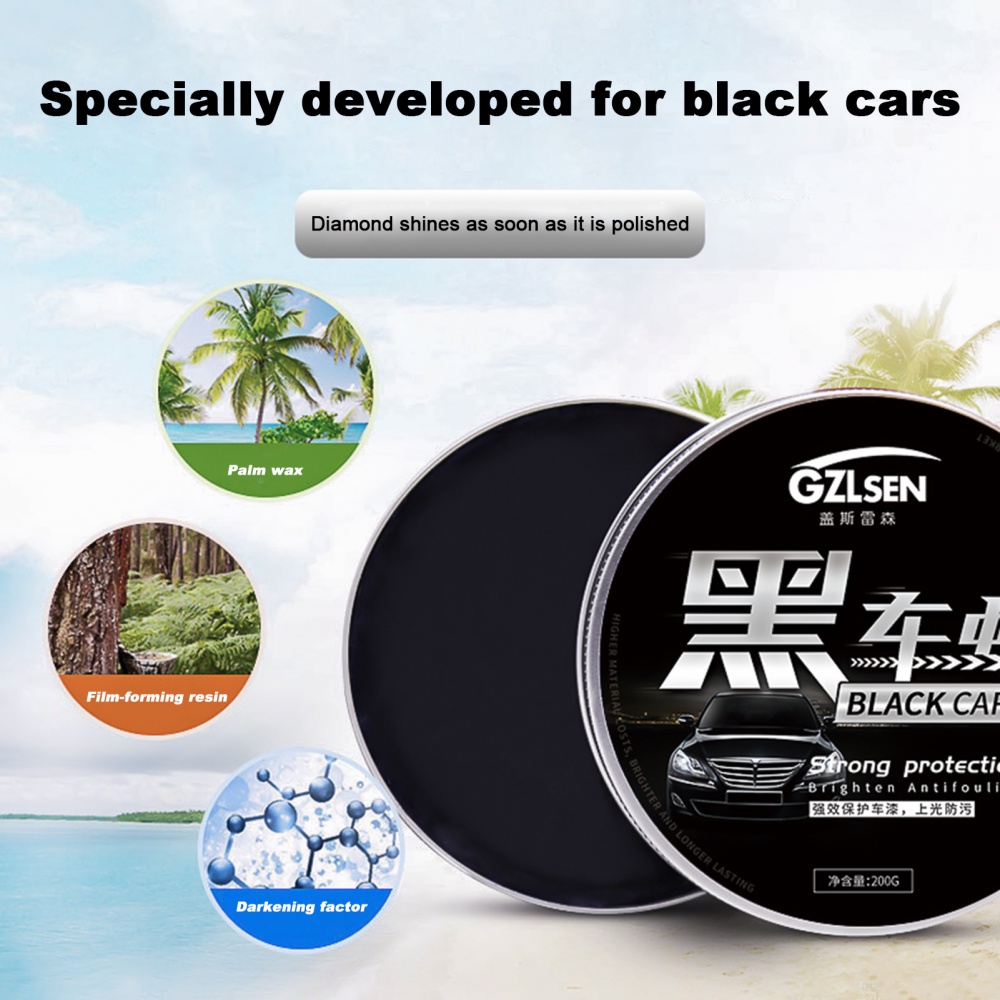 Sáp Đánh Bóng Xe Hơi Màu Đen 200g Chuyên Dụng