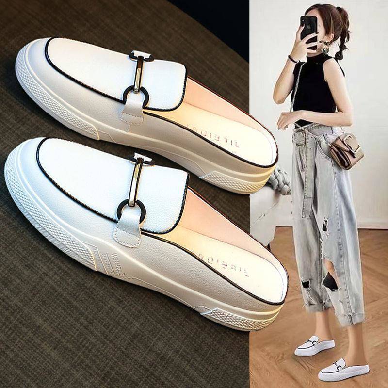 Dép Bít Mũi Đế Bằng Thiết Kế Mới Thời Trang Dành Cho Mùa Thu