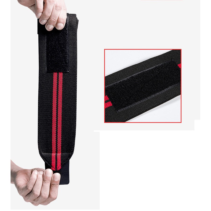 Bộ 2 dây đeo bảo vệ cổ tay khi chơi thể thao- Băng cổ tay thể thao 1 cặp, Màu đỏ đen