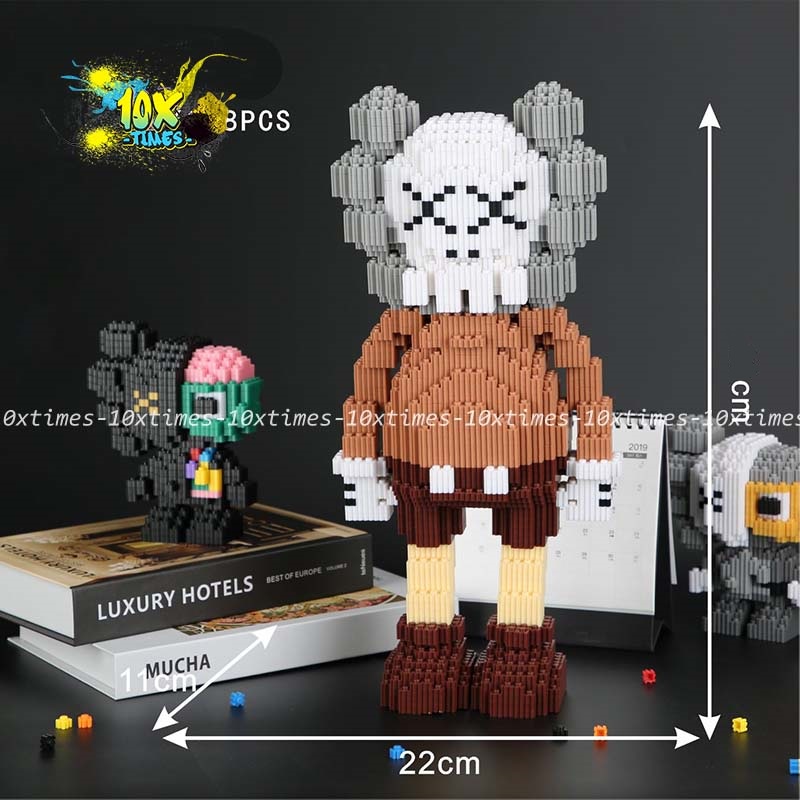 Đồ chơi lắp ráp 3d mô hình lắp ráp Kawss siêu to 48cm quà tặng sinh nhật bạn gái, bạn trai 10xtimes, đồ decor