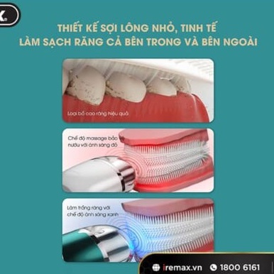 Máy đánh răng chữ U tự động người lớn WK WTC01, Bàn chải đánh răng người lớn và trẻ em đa năng, công nghệ Nhật, BH12 th