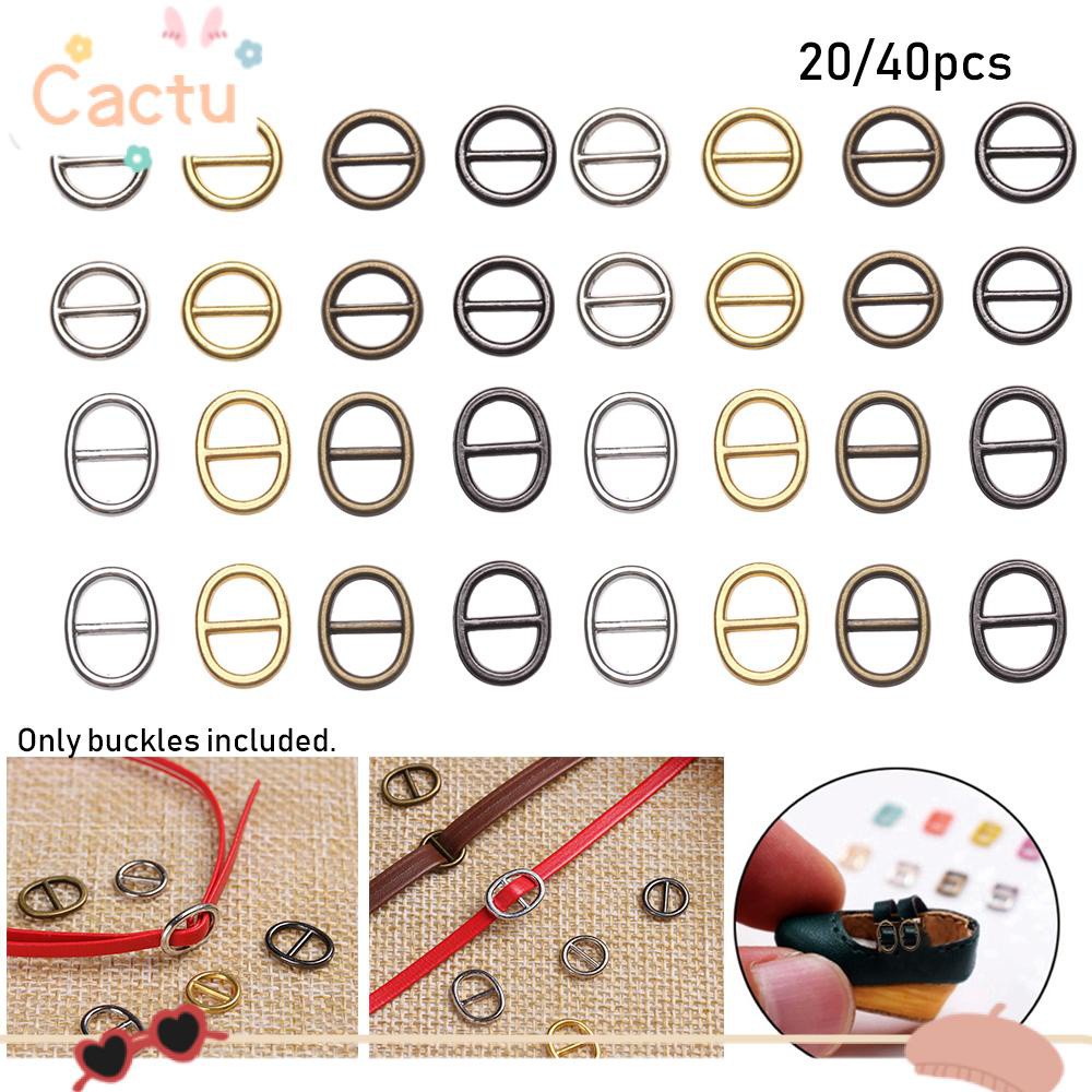 Set 20 / 40 Nút Cài Dây Đai 5mm / 6mm 4 Màu Chất Lượng Cao Cho Búp Bê