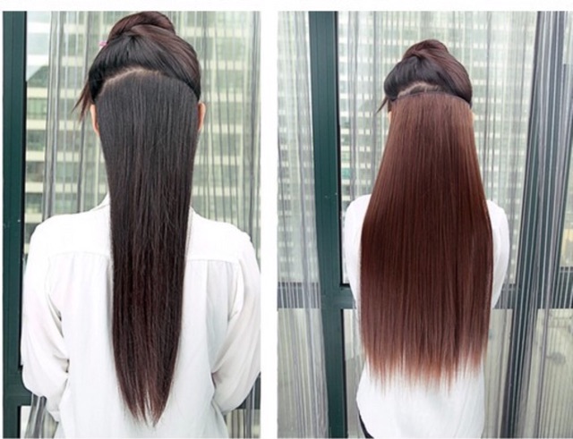 Tóc giả - Tóc kẹp thẳng 60cm siêu dày 200g - KT60