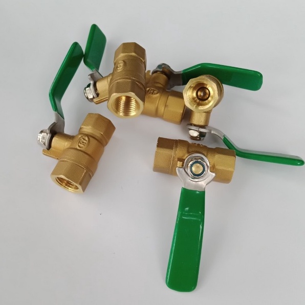 Van gạt khóa máy nén khí, van khóa 1/4 loại ren trong 13mm loại dẹp