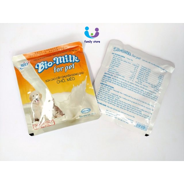 Sữa Bột Bio Milk For Pet Cung Cấp Vitamin Đạm Béo Và Khoáng Cho Chó Mèo 100g