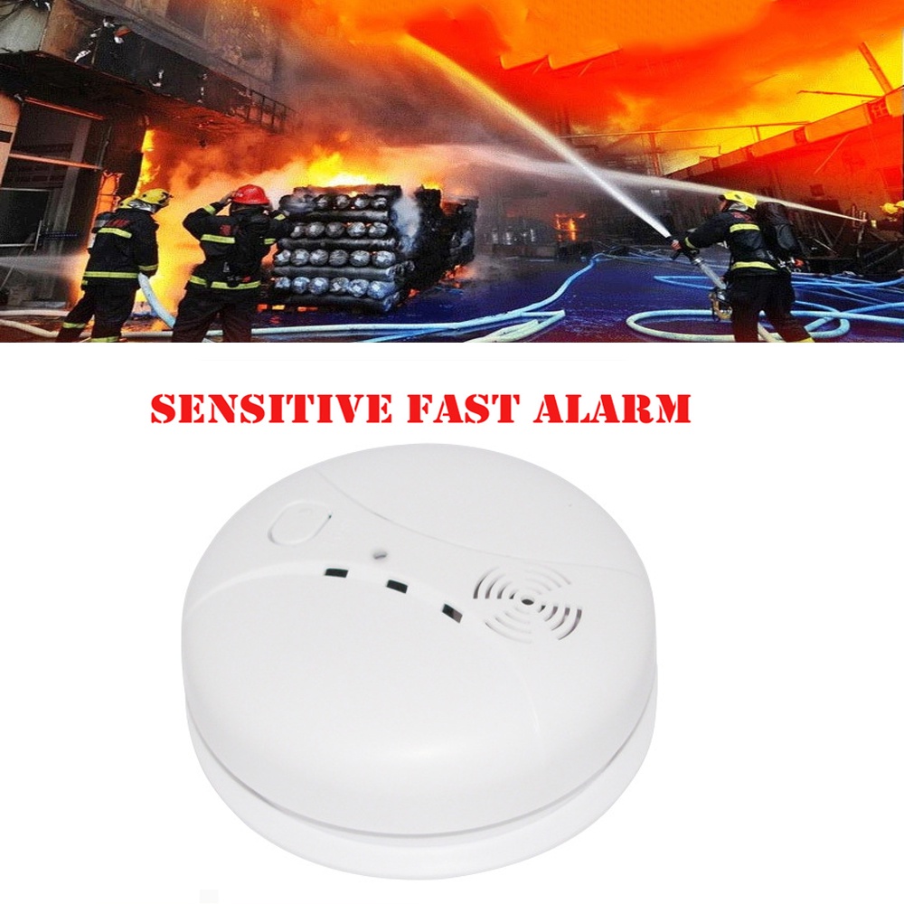 Thiết Bị Báo Khói Không Dây 0.5~1dB/m 433Mhz 360°Báo Động Âm Thanh Ánh Sáng