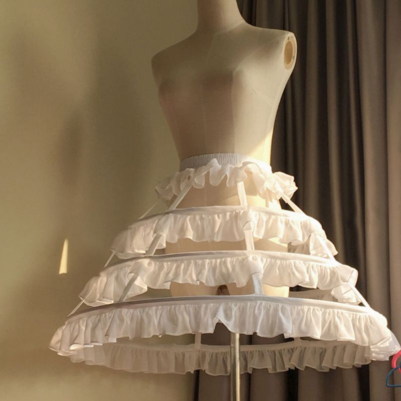 Đầm Hóa Trang Lolita Xương Cá Phối Ren Lỗ Lá Sen Và Lồng Chim Cho Nữ