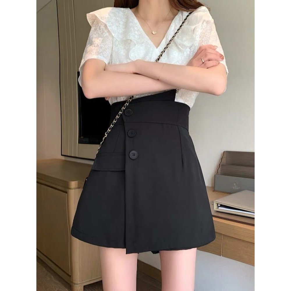 [Mã SKAMA06 giảm 8% tối đa 50K đơn 250K] Quần short cạp cao, quần đùi ống rộng vạt chéo hot 2021 | BigBuy360 - bigbuy360.vn