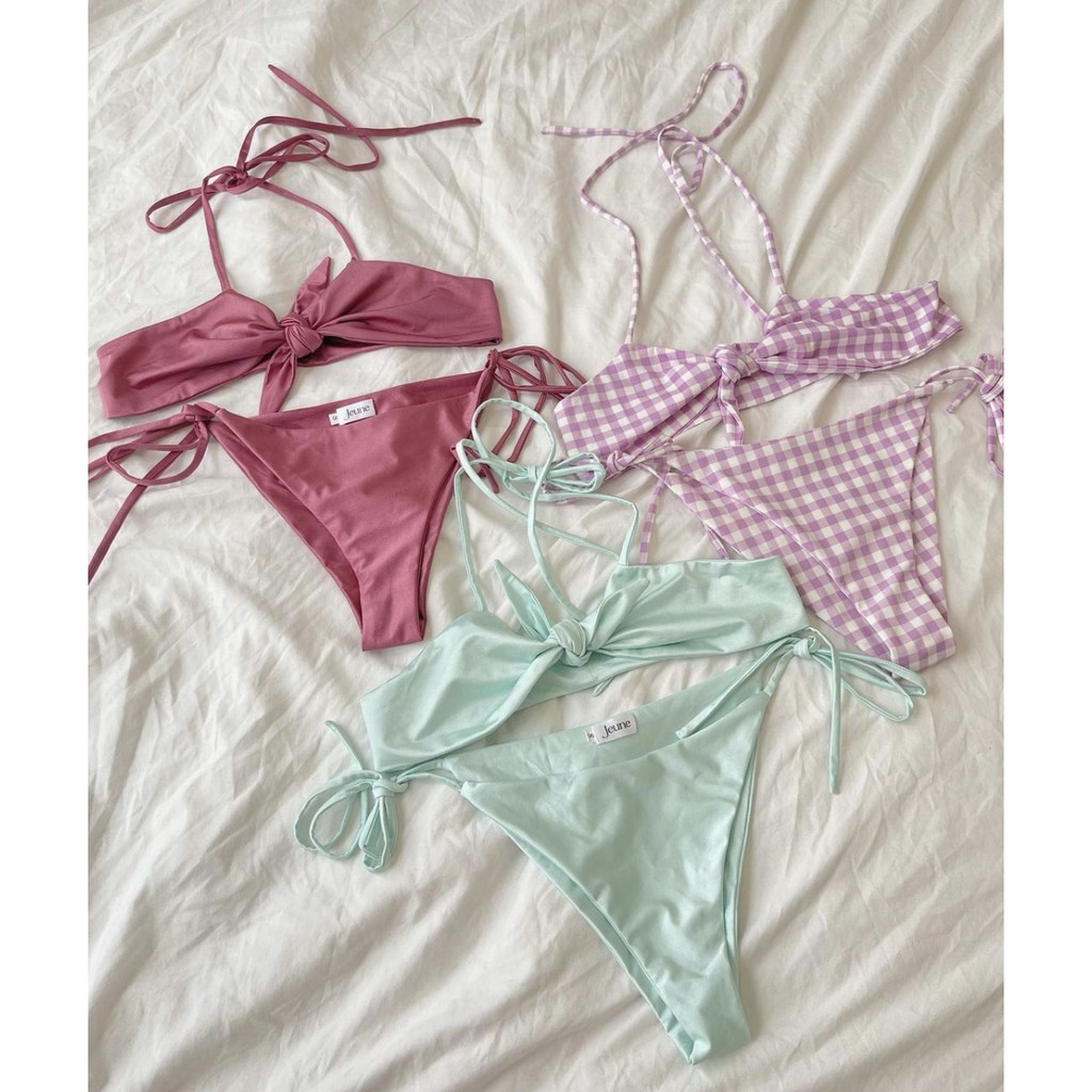 Jeune Bikini - La Mer cạp thấp màu trơn