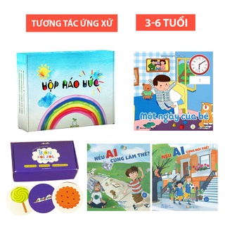 Hộp Háo Hức TRÒN XOE LĂN LÔNG LỐC cho bé 3-6 tuổi: Combo 3 sách và Set trò chơi Tròn Xoe Xoe Lăn Lông Lốc