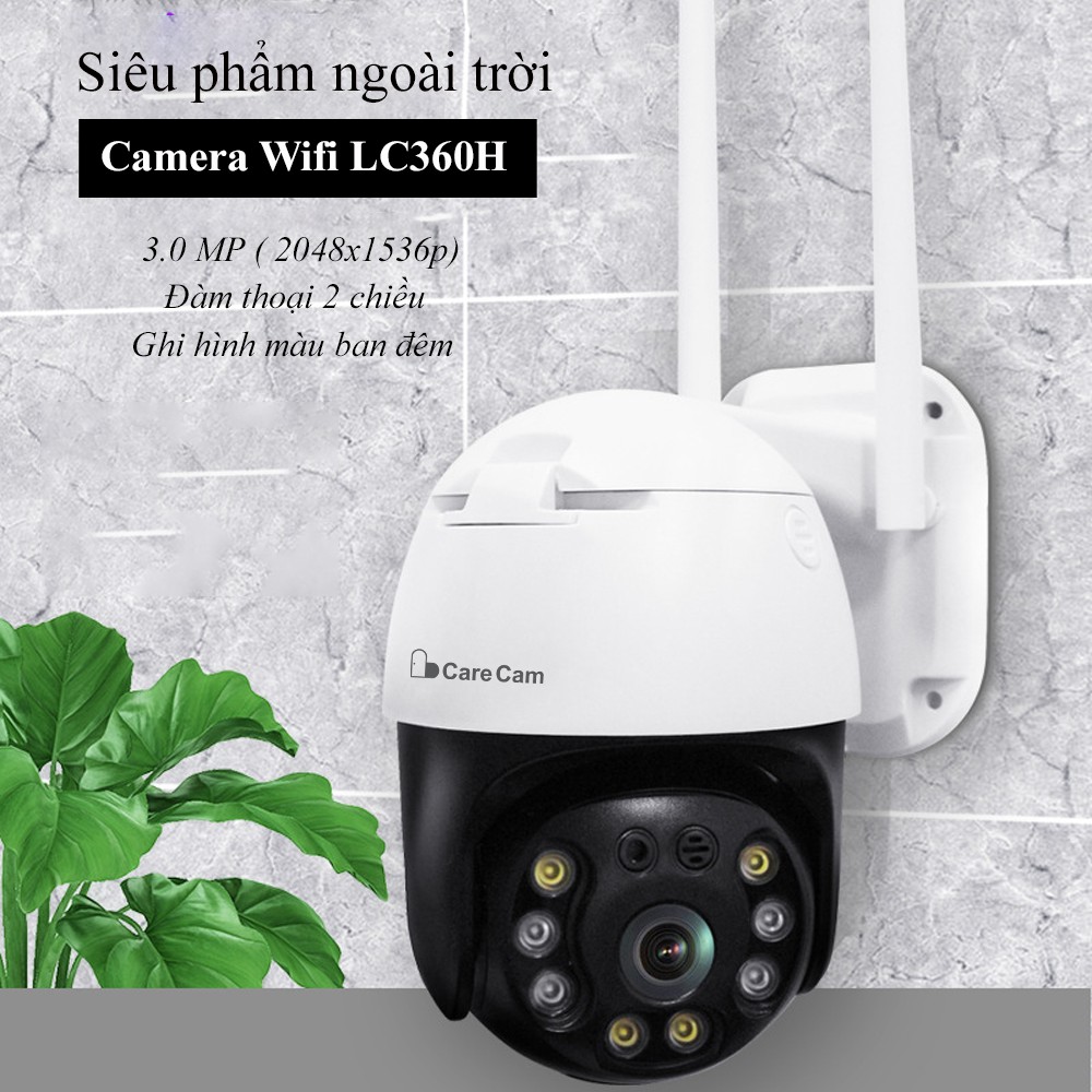 Camera Wifi CARECAM PRO PTZ - FHD1296 - 3.0MP Ngoài Trời Chống Nước Xem Đêm Có Màu | BigBuy360 - bigbuy360.vn