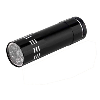 ★Ready Mini Aluminum Multifunction UV Ultra Violet 9 LED Flashlight Torch Light Lamp