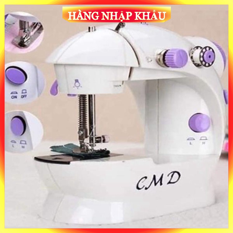 Máy khâu mini cao cấp CMD có đèn may được tất cả các loại vải, dễ mang theo, bảo quản