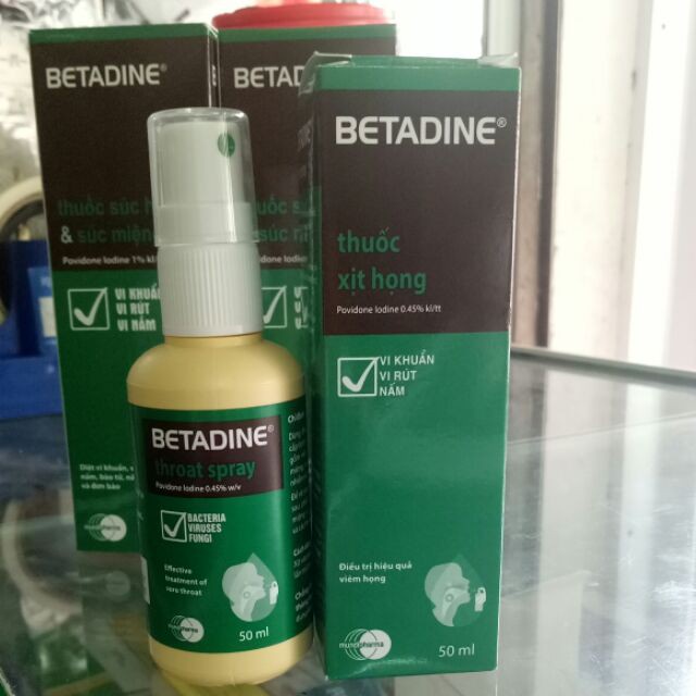 Xịt Betadine Throat Spray xịt họng BETADINE 50ML