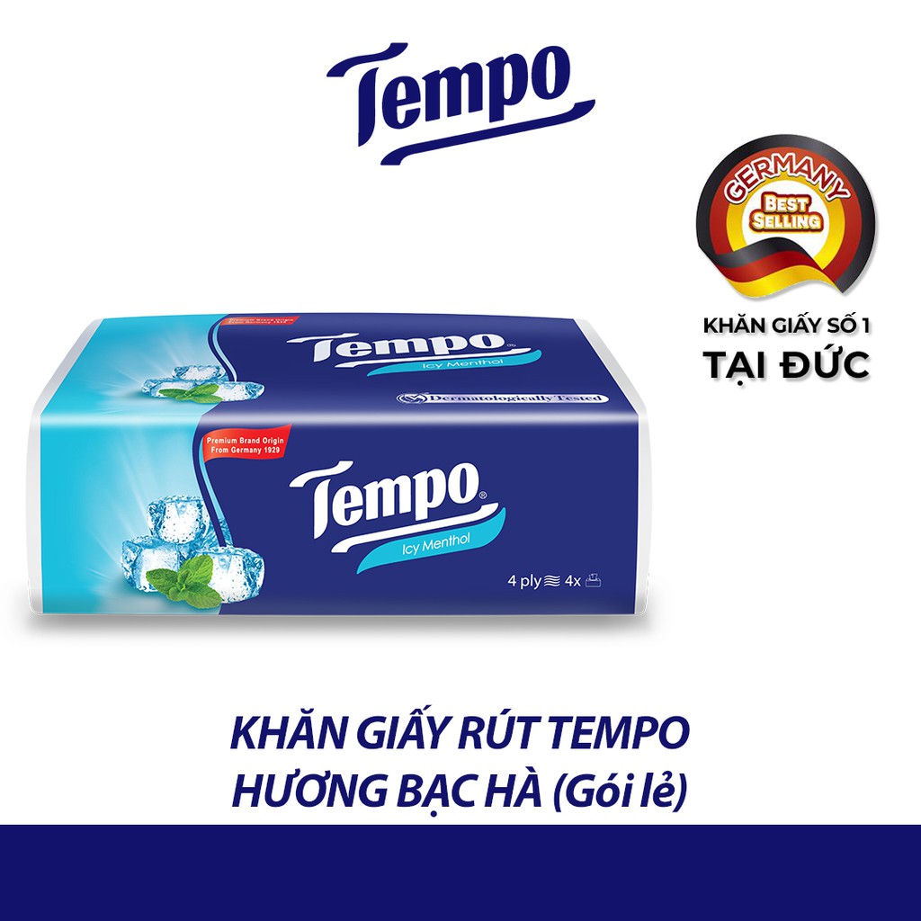 Khăn giấy gói rút Tempo Cao Cấp 4 lớp - Thương Hiệu Đức Gói Lẻ