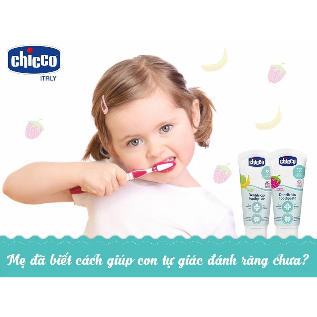 Kem đánh răng Chicco 6M+ (hương Chuối Táo) - thuocviet24h