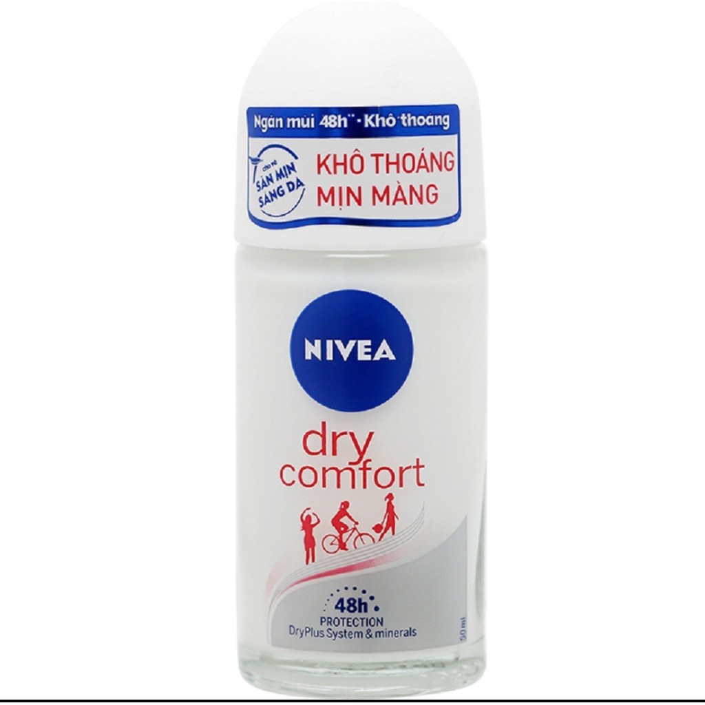 Lăn Khử Mùi Nữ 50Ml Nivea Khô Thoáng (Dry Comfort)