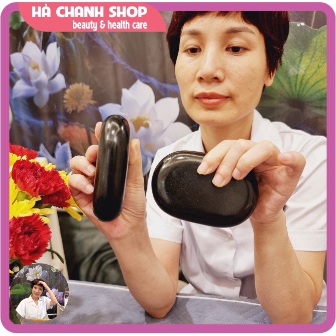 Đá Nóng Massage Body Hình Ô Van Cỡ Lớn Đá Núi Lửa Kích Thước 11.5 cm x 7.5 cm Dày 3cm Giữ Nhiệt Lâu Dài Hơn