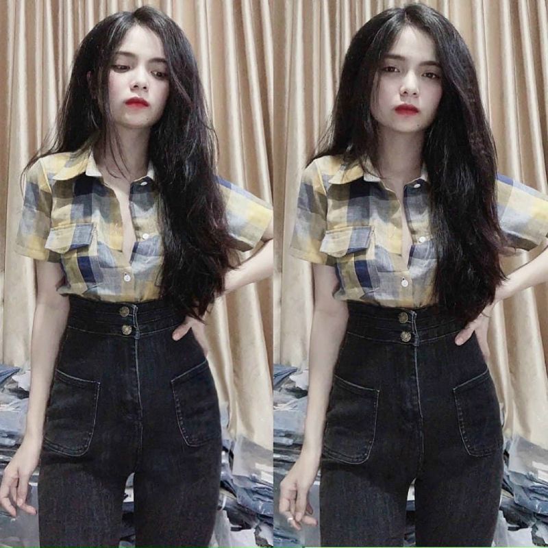 Sơ mi cotton sước sọc