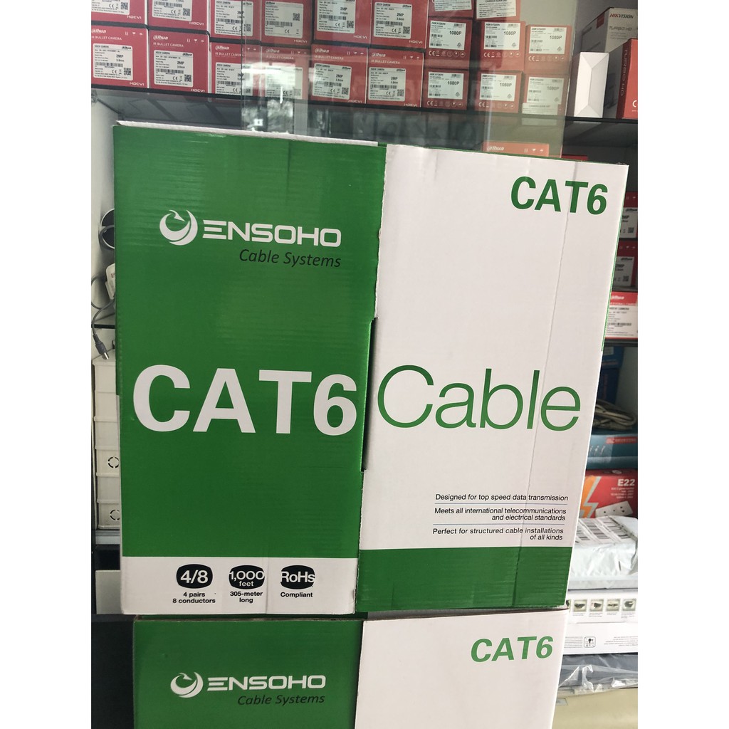 Dây Cáp Mạng ENSOHO CAT6 hàng chuẩn Anh Ngọc phân phối | Dây mạng LB-LINK | Dây mạng GIPCO - Cuộn 305 Mét