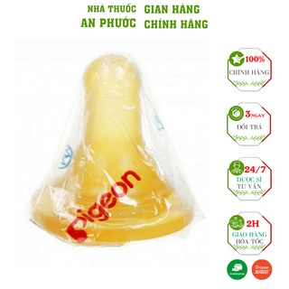 Núm Vú Silicon Pigeon ⚡ RẺ NHẤT THỊ TRƯỜNG  ⚡ Núm Vú Bình Cổ Hẹp Màu Vàng