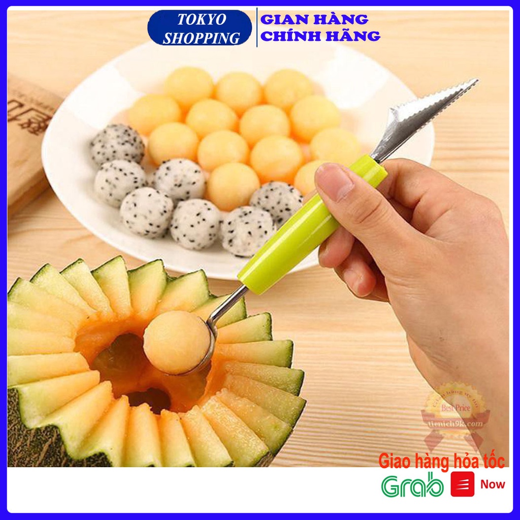 Dụng cụ khắc tỉa, tạo hình hoa quả đầu muôi có lỗ tạo viên