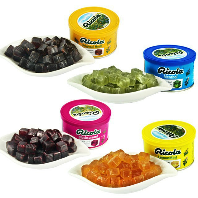 Kẹo Thảo Mộc Ricola Hộp Thiếc Lemon Mint / Original Herbs 100G