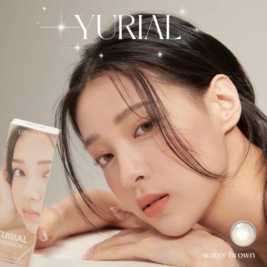 Kính áp tròng 1 NGÀY YURIAL WATER BROWN chính hãng IDOL LENS | Lens 1 ngày