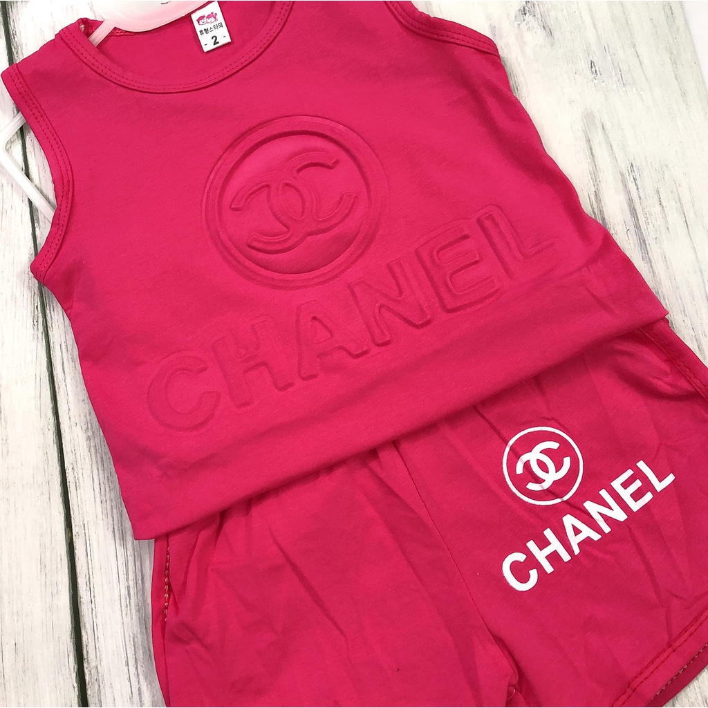 [XẢ HÀNG] Bộ Quần Áo Ba Lỗ Bé Gái - Logo Nổi Sắc Nét - Hàng Quảng Châu Cao Cấp