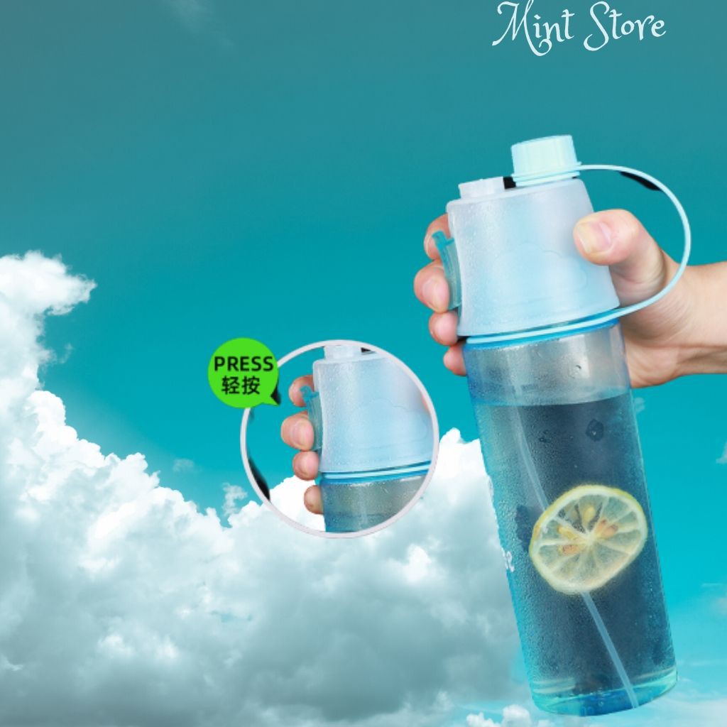 Bình nước uống phun sương thông minh đa chức năng thế hệ mới nhựa an toàn sức khỏe