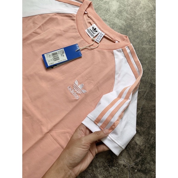Áo Adidas tay phối màu 271 CLFN DM7630 3-STRIPES TEE
