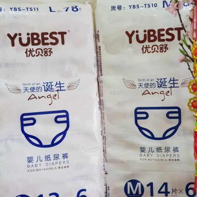 Tã dán Yubest Angel nội địa Trung S90/M84/L78