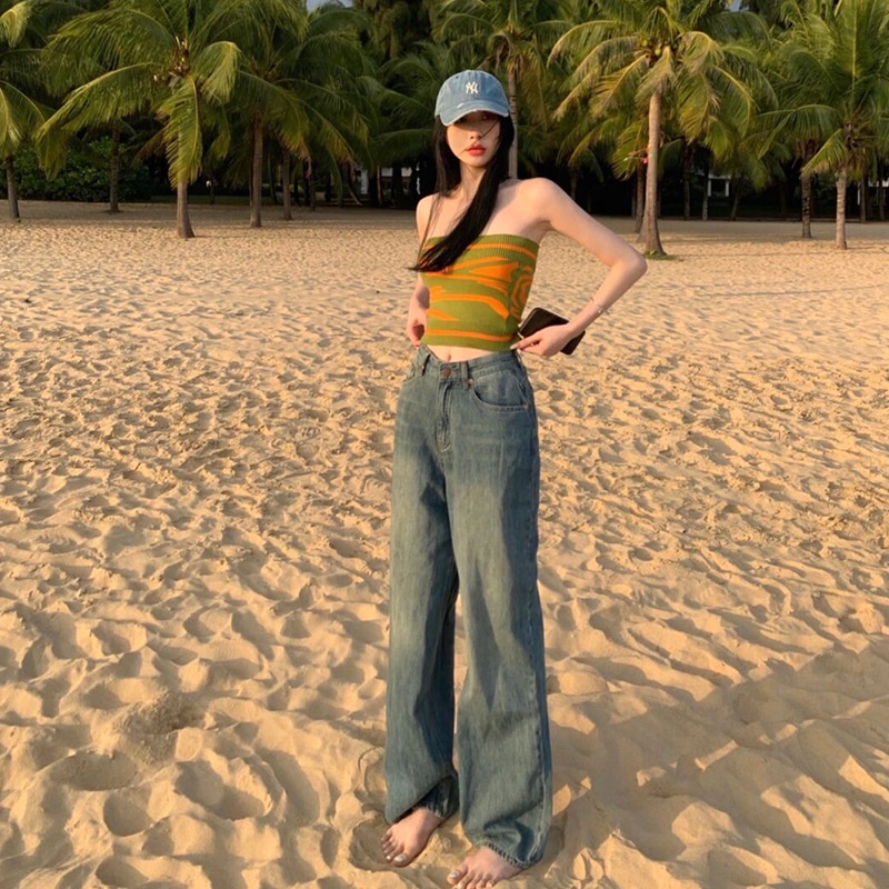 Áo ống ZHELIHANGFEI dệt kim kiểu dáng quyến rũ cho nữ