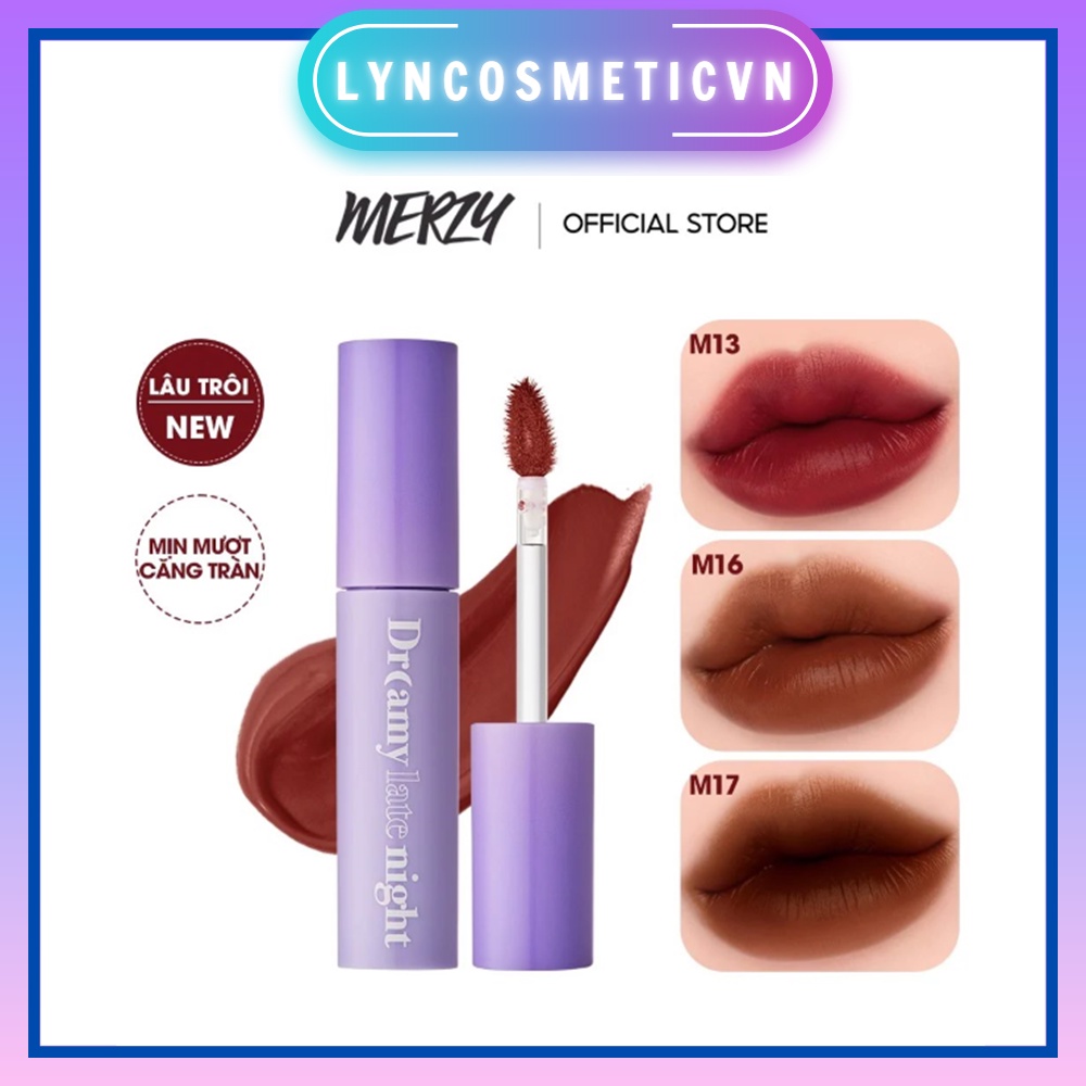Son Kem Lì, Mịn Mượt Nhẹ Môi Merzy Dreamy Late Night Mellow Tint 4g