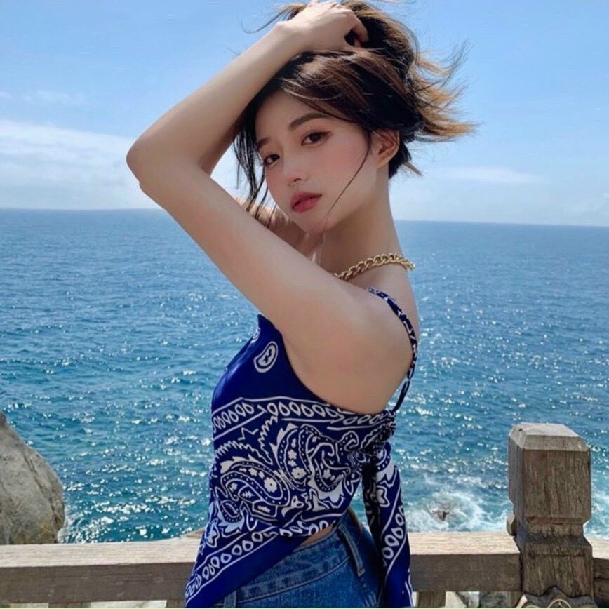 Áo yếm thổ cẩm cột dây lưng  KÈM ẢNH THẬT  BAO KIỂM ❌