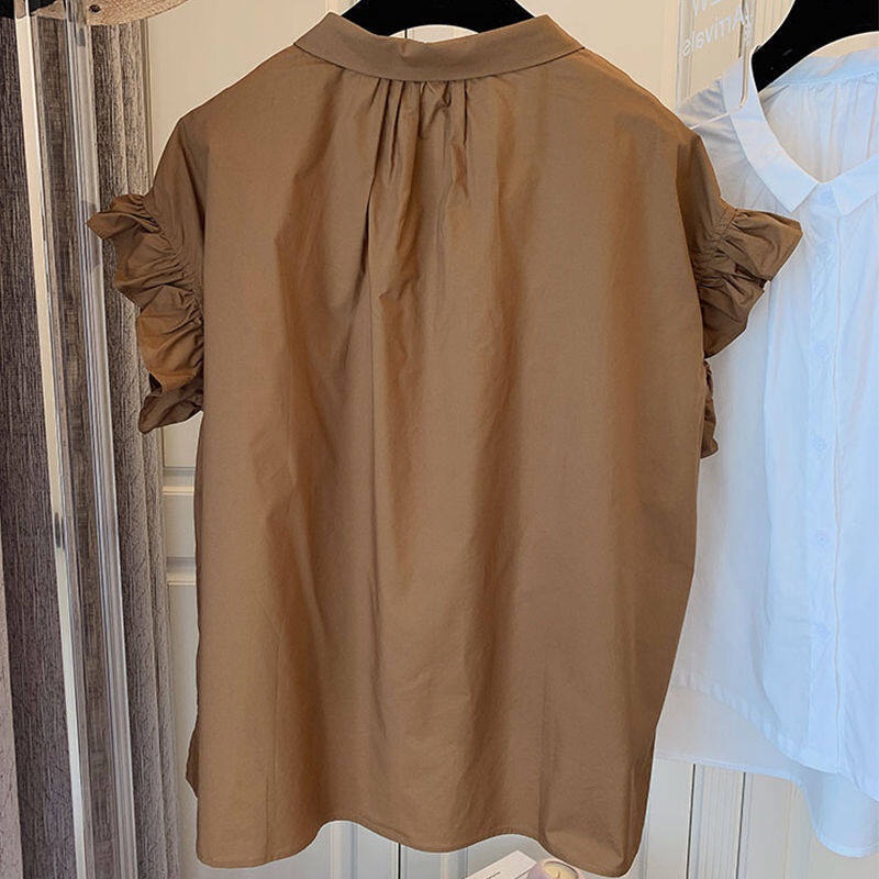 Áo Sơ Mi Cotton Tay Ngắn Dáng Rộng Phong Cách Pháp Thời Trang Mùa Hè 2022