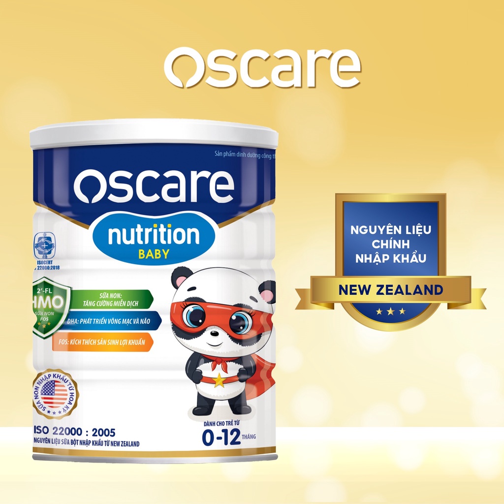 Sữa Bột Cho Bé Giúp Tiêu Hoá Tốt, Ăn Ngon Miệng OSCARE Nutrition Baby Hộp 400g, 900g